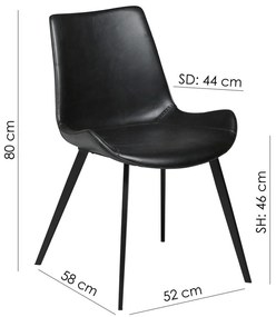 Sedia da pranzo in similpelle marrone DAN-FORM Danimarca Hype - DAN-FORM Denmark