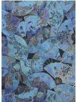 Tapete Fanfare von Matthew Williamson - Electric Blue/ Gold