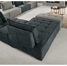 Divano modulare chaise longue 109x154 cm CARROLL tessuto Grigio Scuro