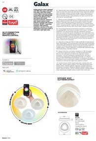 Redo 05-919 - Plafoniera LED dimmerabile GALAX LED/48W/230V bianca + telecomando