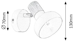 Rabalux 5943 - Faretto da parete HOLLY 1xE14/40W/230V bianco