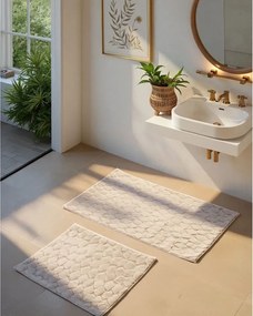 Set di tappetini per il bagno beige 2 pz 60x100 cm Rabbit – Foutastic