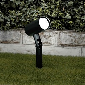 Faretto con Picchetto GU10 da Giardino Orientabile Serie SHADOW - Nero Colore del corpo Nero