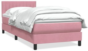 Giroletto A Molle Con Materasso Rosa 80x210 Cm Velluto /