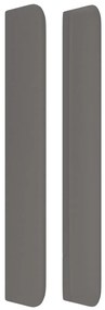 Testiera ad orecchio grigio 147x16x118/128cm in similpelle