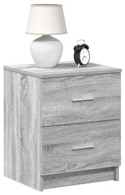 Comodino Con 2 Cassetti Grigio Sonoma 40x36x50 Cm /