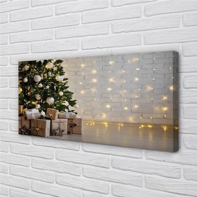 Stampa quadro su tela Decorazioni per regali degli alberi di Natale 100x50 cm