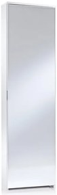 Scarpiera a specchio  1 anta doppia profondità L 50 x H 178 x P 18 cm 10 paia, bianco