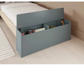 Letto per bambini in pino verde/naturale con contenitore 90x190 cm Odessa - Marckeric