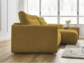 Divano angolare in giallo ocra Aden – Bobochic Paris