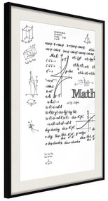 Poster  Math Formulas  Cornice Quadri Cornice nera con pass-partout, Larghezza x Altezza Home decor 40x60