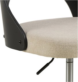 Sedia da ufficio nera/beige Lucy – Actona