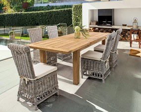 Tavolo allungabile BOUNTY in legno teak riciclato 180&#215;100 &#8211; 250&#215;100 cm