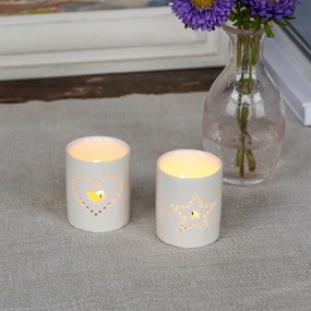 Portacandele in ceramica per tea light Heart - Rex London