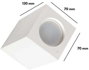 Applique da Soffitto in Gesso Pitturabile 70x70x130mm 1xGU10