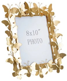 Cornice in metallo color oro 35x38 cm Butterfly - Mauro Ferretti