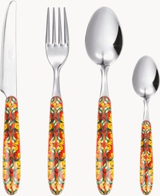 Set di 24 posate in acciaio inox lucido Trinacria, 6 persone