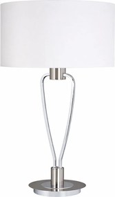 Trio - Lampada da tavolo PARIS 1xE27/60W/230V bianco/cromo lucido