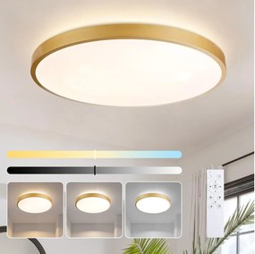 Brilagi - Lampada LED dimmerabile GLASS POOL DOUBLE LED/80W/230V 60 cm dorata + telecomando