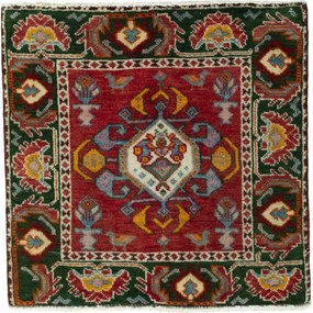 Shiraz Tappeto 60 x 60 Rosso (Iran) Annodato A Mano