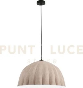 Lampadario a sospensione midi in feltro kaki e bianco cavo 2m paral...