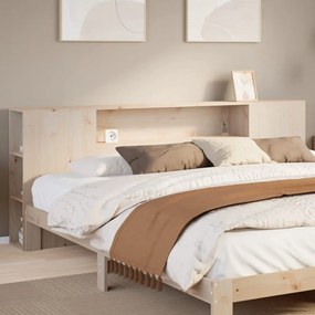 Testiera Con Scomparti 200 Cm İn Legno Massello Di Pino /