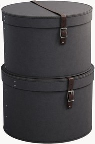 Set di 2 scatole rotonde Rut