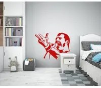 FREDDY - Adesivo murale wall sticker in vinile 55x65 cm Colore: Rosso