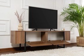 Mobile TV colore naturale scuro con effetto noce 180x50x29,5 cm Serenity – Kalune Design