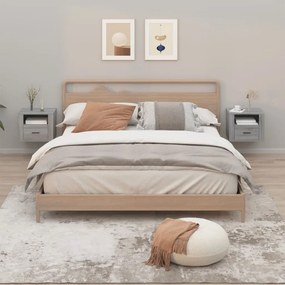 Comodini A Muro 2 Pz Grigio Sonoma 50x36x40 Cm /