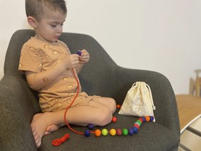 Grimm’s – Perline in Legno Colorato – 55 pezzi