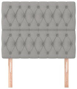 Testiere 2 pz grigio chiaro 100x7x78/88 cm in tessuto