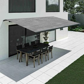 Tenda da sole grigio screziato, modello Basic senza cassonetto, 2400 x 1500 mm, con manovella, configurazione individuale