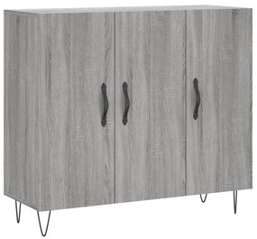 Credenza grigio sonoma 90x34x80 cm in legno multistrato