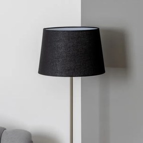 Brilagi - Lampada da terra LED CERIA 1xE27/40W/230V Ø 30 cm nero/cromo opaco