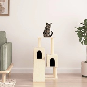 Albero Per Gatti Con Tiragraffi İn Sisal Crema 82 Cm /