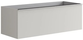 Mobile da bagno sotto lavabo Pixel plain grigio laccato L 120 x H 40 x P 45.5 cm 2 cassetti, lavabo non incluso
