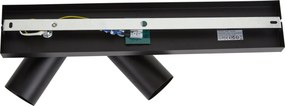 Faretto da soffitto moderno nero a 2 luci orientabili - Renna