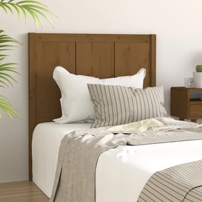 Testiera Per Letto Ambra 95,5x4x100cm İn Legno Massello Di Pino /