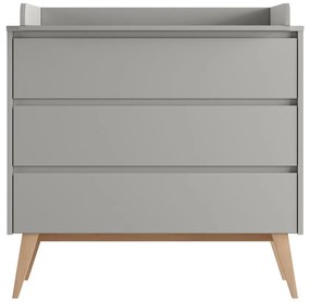 Cassettiera bassa grigia per bambini 100x52,5 cm Swing - Pinio