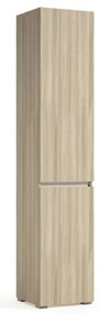 Mobile lavanderia con cesto portabiancheria Laundry 2 ante in truciolare olmo P 37 x L 45 x H 195 cm