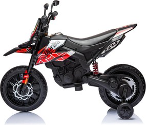 Moto Elettrica per Bambini 12V con Licenza Aprilia RX-125 Motocross Rossa...
