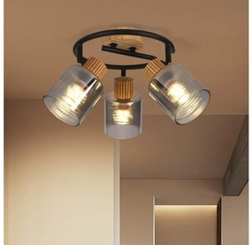 Brilagi - Faretto HYGGE 3xE14/15W/230V legno di Hevea/fumé