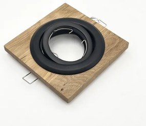 Faretto per controsoffitto TOBBY 1xGU10/20W/230V 11,5x11,5 cm rovere/nero