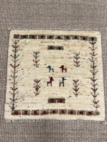Gabbeh Tappeto persiano 40x40 Beige (Iran) Annodato A Mano