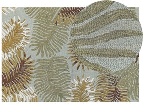 Tappeto lana motivo foglia multicolore 140 x 200 cm VIZE Beliani