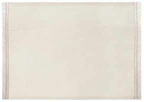 Tovaglietta Bolero ecrù in poliestere, cotone e lino, 35x50 cm