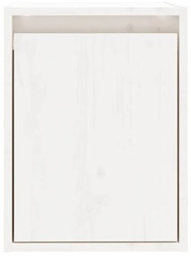 Pensile bianco 30x30x40 cm in legno massello di pino
