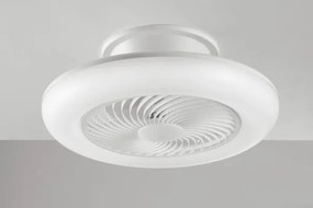 Plafoniera led con ventilatore aliseo bianca in acrilico pmma 40w 4...