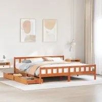 Letto senza Materasso Marrone Cera 180x200 cm in Legno di Pino 3301593